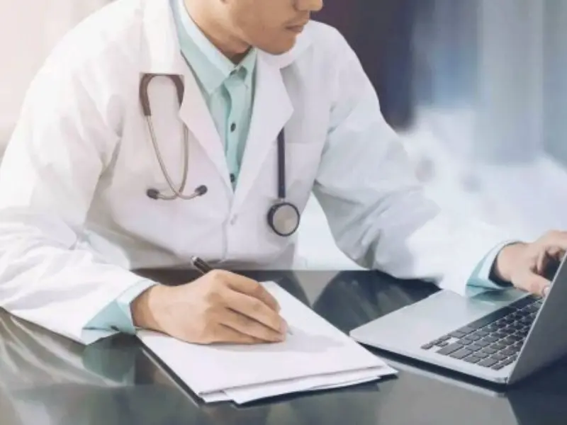 Doctor on call in Saudi Arabia.